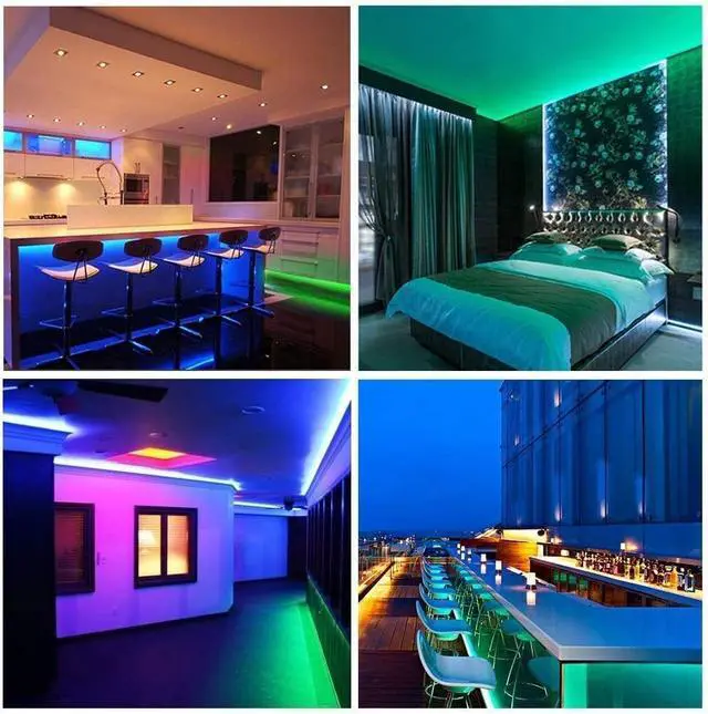 Alt view image 5 of 7 - Waterproof LED Light Strips 66ft, Outdoor LED Strip Lights Color Changing 5050 RGB LED Strip Lights with Remote Control, LED Lights for Indoor Outdoor Use, IP65 (2 Rolls of 33ft)