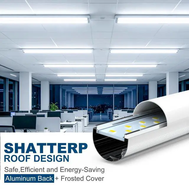 Alt view image 5 of 7 - T8 4FT LED Light Bulbs, 24W 3200LM 5000K Frosted Type A+B, 4 Pack | T8 LED Bulbs 4 Foot Type A+B, F32T8/F40T12 Replacement for Garage, Workshop, Office Fixtures, Single or Double End Powered
