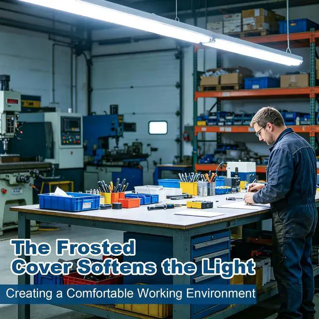 Alt view image 6 of 7 - T8 4FT LED Light Bulbs, 24W 3200LM 5000K Frosted Type A+B, 4 Pack | T8 LED Bulbs 4 Foot Type A+B, F32T8/F40T12 Replacement for Garage, Workshop, Office Fixtures, Single or Double End Powered