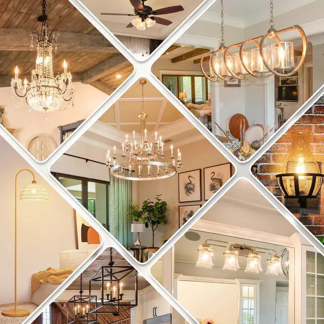 Alt view image 7 of 7 - Dimmable E12 Candelabra LED Light Bulbs 60 Watt Equivalent, 6W 630LM Chandelier Light Bulb 2700K Soft Warm White, Vintage LED Filament Clear Glass Candle Light Bulbs, 90+ CRI, No Flicker, 12-Pack