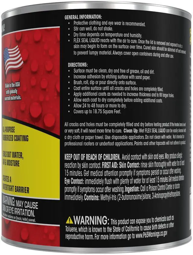 Alt view image 2 of 7 - Rubber Coating Sealant, Waterproof, Flexible, Breathable, and UV Resistant, Roof Repair, Basements, RV, Campers, Trailers, Marine, EPDM, Masonry, Black, 16 oz