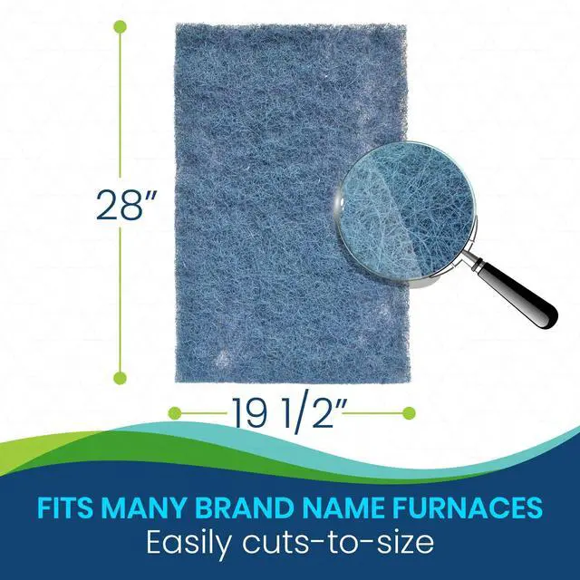 Alt view image 2 of 7 - 19.5x28 Natural Fiber Hog Hair Furnace Door Filter | for Mobile, Manufactured and Modular Homes, Made in USA