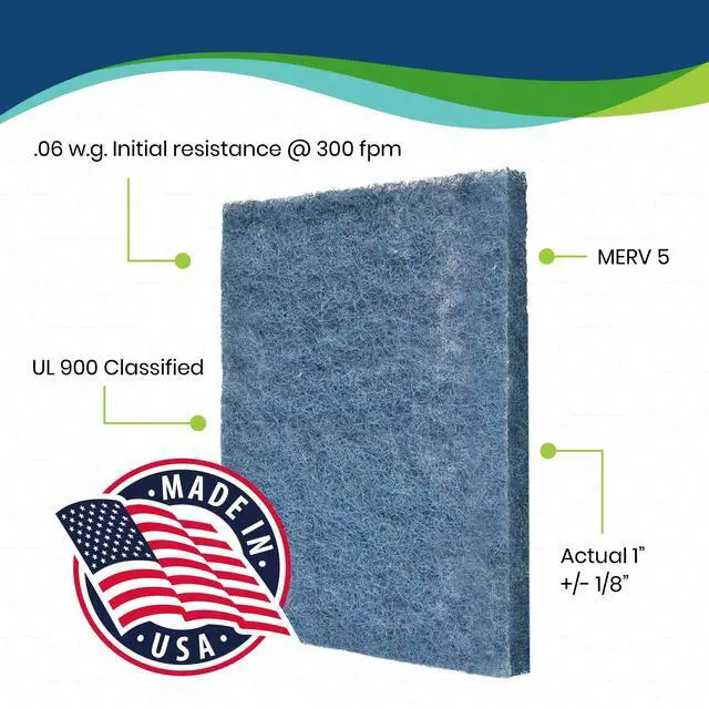 Alt view image 7 of 7 - 19.5x28 Natural Fiber Hog Hair Furnace Door Filter | for Mobile, Manufactured and Modular Homes, Made in USA
