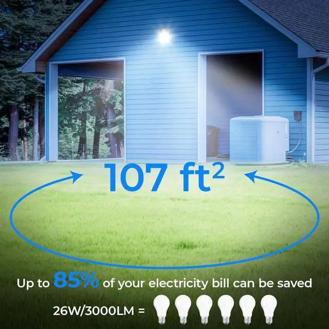 Alt view image 3 of 7 - 26W LED Wall Pack Light with Dusk to Dawn Sensor 5000k Bronze 2Pack | 100-277Vac, 3000LM Wall Light, IP65 Waterproof, Outdoor Security Flood Lighting, Hardwired Lights for Garage Warehouse Garden