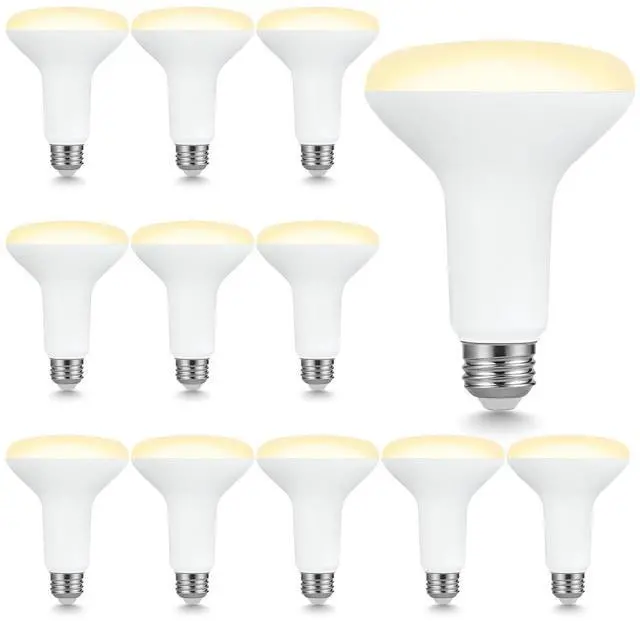 Main image of BR30 Indoor LED Flood Bulbs for Recessed Cans, 7.5W (65W Replacement), 650LM, Soft White 2700K, Smooth Dimming, CRI 80, 110° Wide Beam, E26 Medium Base, Energy-Saving Lighting, 12 Pack
