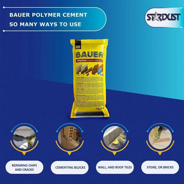 Alt view image 3 of 7 - Instant Polymer Cement, Ready-to-Use, 2kg | Alternative to Mortar & Adhesives, Versatile Concrete & Stone Tile Crack Repair, Brick Repair, Convenient, Durable