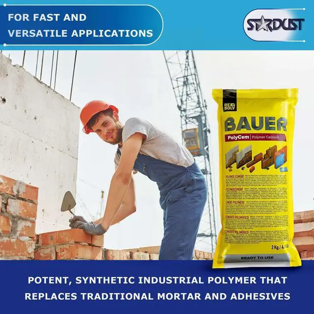 Alt view image 6 of 7 - Instant Polymer Cement, Ready-to-Use, 2kg | Alternative to Mortar & Adhesives, Versatile Concrete & Stone Tile Crack Repair, Brick Repair, Convenient, Durable