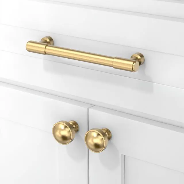 Alt view image 3 of 6 - 10 Pack Champagne Bronze Cabinet Pulls 5 Inch(128mm) Kitchen Cabinet Handles Cabinet Hardware Drawer Pulls