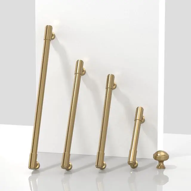 Alt view image 6 of 6 - 10 Pack Champagne Bronze Cabinet Pulls 5 Inch(128mm) Kitchen Cabinet Handles Cabinet Hardware Drawer Pulls