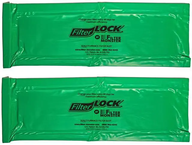 Main image of FilterLock Furnace Filter Slot Seal Magnetic Seal Cover for Any 1 Furnace Filter, Up To 25 Long, Reduce HVAC Air Leaks, Green