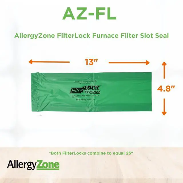 Alt view image 7 of 7 - FilterLock Furnace Filter Slot Seal Magnetic Seal Cover for Any 1 Furnace Filter, Up To 25 Long, Reduce HVAC Air Leaks, Green