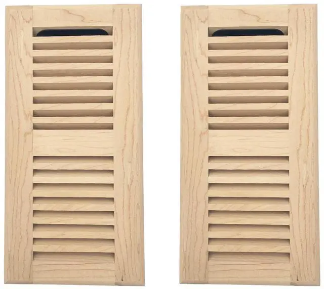 Main image of 2 Pcs Pack Maple Floor Register, Drop in, 4x10 Inch, Unfinished