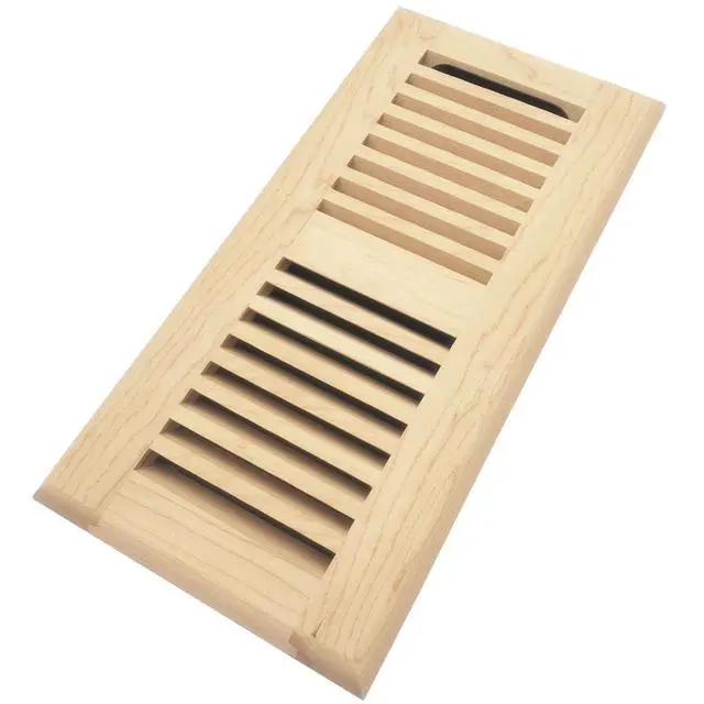 Alt view image 3 of 6 - 2 Pcs Pack Maple Floor Register, Drop in, 4x10 Inch, Unfinished