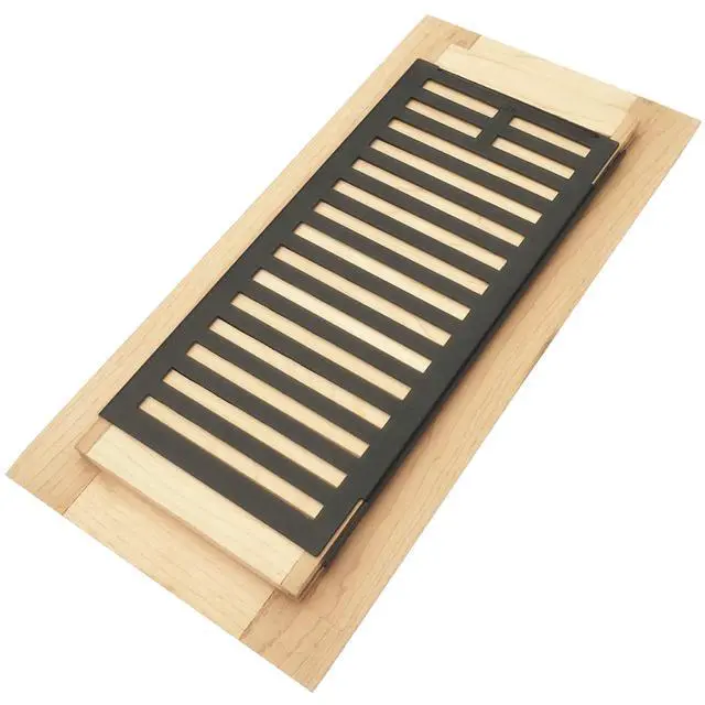 Alt view image 4 of 6 - 2 Pcs Pack Maple Floor Register, Drop in, 4x10 Inch, Unfinished