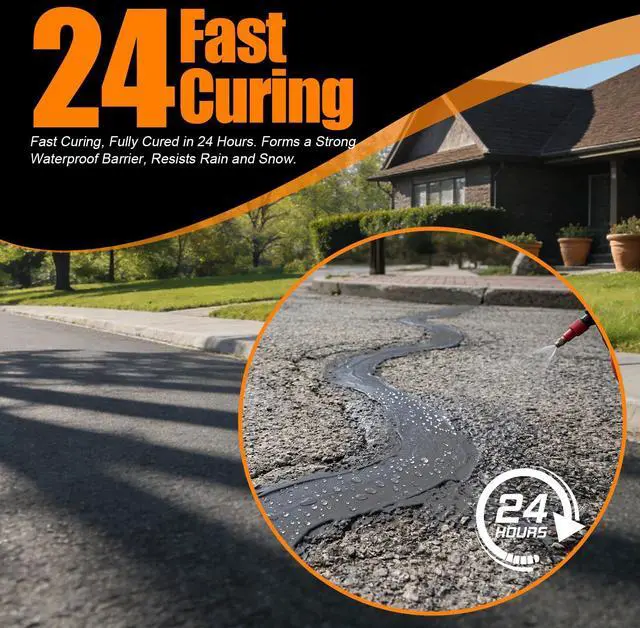 Alt view image 4 of 7 - Concrete Crack Filler 2 PACK, Self-Leveling Cement Crack Repair, High Elasticity And Fast Drying, Waterproof Sealant for Driveway, Sidewalk, Patio, Concrete Joint, Indoor and Outdoor Use Gray (39oz)
