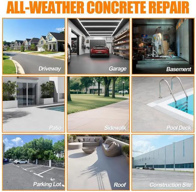 Alt view image 7 of 7 - Concrete Crack Filler 2 PACK, Self-Leveling Cement Crack Repair, High Elasticity And Fast Drying, Waterproof Sealant for Driveway, Sidewalk, Patio, Concrete Joint, Indoor and Outdoor Use Gray (39oz)