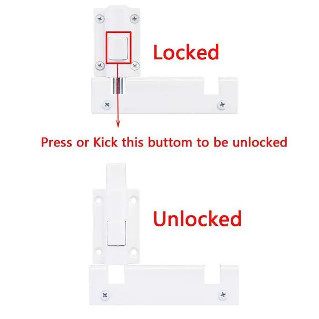 Alt view image 4 of 7 - Patio Sliding Door Security Foot Lock Kick Lock, Fits on Top Rail-Childproof Patio Door Guardian-or Bottom Rail-Foot Operated-Keep Your Family Safe and Secure (2 Set)