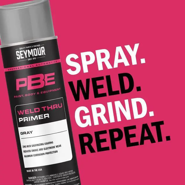 Alt view image 2 of 7 - 20-1675 PBE Professional Primer, Self Etching/Weld Through Gray | Zinc-enhanced primer etches bare metal and aluminum; corrosion protection for welded auto body panels, to 250F