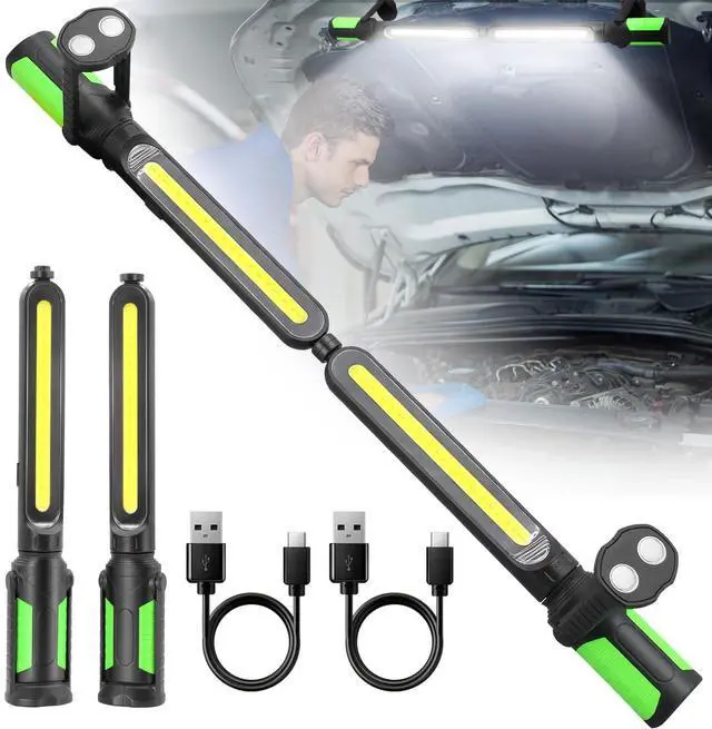 Main image of Work Light for Mechanic, 2400LM LED, 4400mAh Rechargeable, Magnetic, Underhood Work Light with Hooks for Car Repairing/Inspection/Garage/Workshop/Emergency