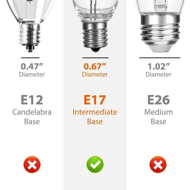 Alt view image 3 of 7 - LED Replacement Bulbs S14 15-Pack 1W E17 Waterproof Shatterproof | Commercial Grade Quality, LED Dimmable Compatible Clear Plastic E17 Screw Base for Our Outdoor String Light