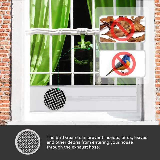 Alt view image 7 of 7 - Window Vent Kit for Portable AC, Fits 4"/6" Duct & 5.9" Hose | Portable AC Window Seal Kit, Adjustable AC Vent Kit for Duct Fans, Air Conditioner, Dryer