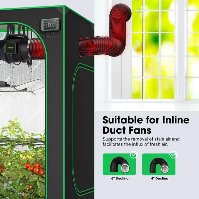 Alt view image 6 of 7 - Window Vent Kit for Portable AC, Fits 4"/6" Duct & 5.9" Hose | Portable AC Window Seal Kit, Adjustable AC Vent Kit for Duct Fans, Air Conditioner, Dryer