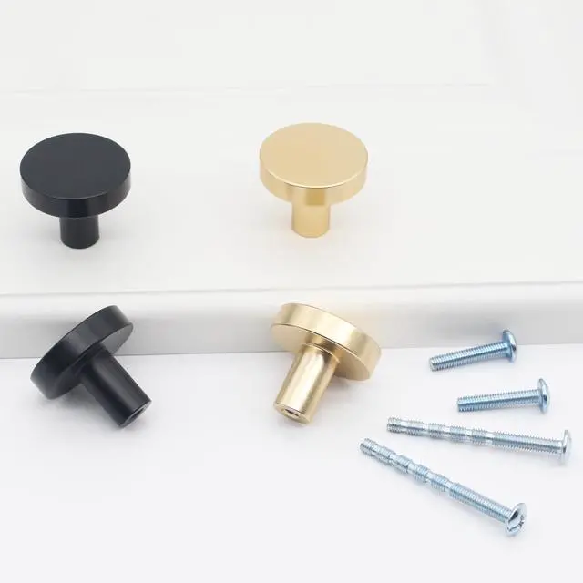 Alt view image 7 of 7 - 30 Pack Black Cabinet Knobs, Dresser Knobs Kitchen Drawer Knob | Solid Matte Black Single Hole Knob Cabinet Handles and Drawers Pulls, Individually Packaged