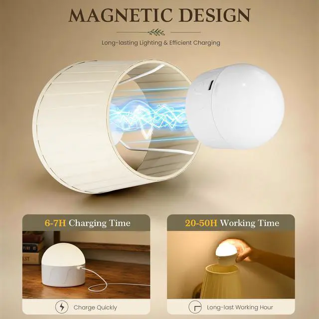 Alt view image 2 of 7 - 6000mAh Battery Operated Wall Sconces Set of 2, Gold, 15 RGB, 10.6 Inch | Renter Friendly, Rechargeable Magnetic Bulbs, Remote Control, Dimmable, LED Wall Lamps for Bedroom Living Room Kitchen