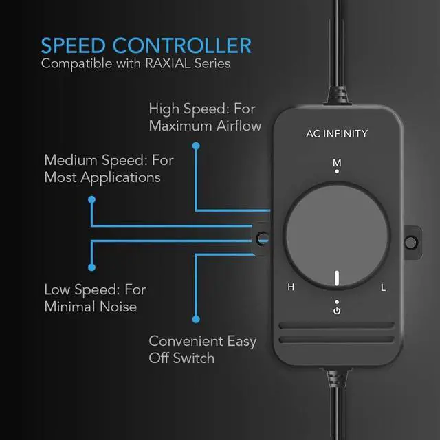 Alt view image 3 of 7 - RAXIAL S6, Inline Booster Duct Fan 150mm with Speed Controller | Low Noise Inline HVAC Blower Can Fan for Basements, Bathrooms, Kitchens, Workshops