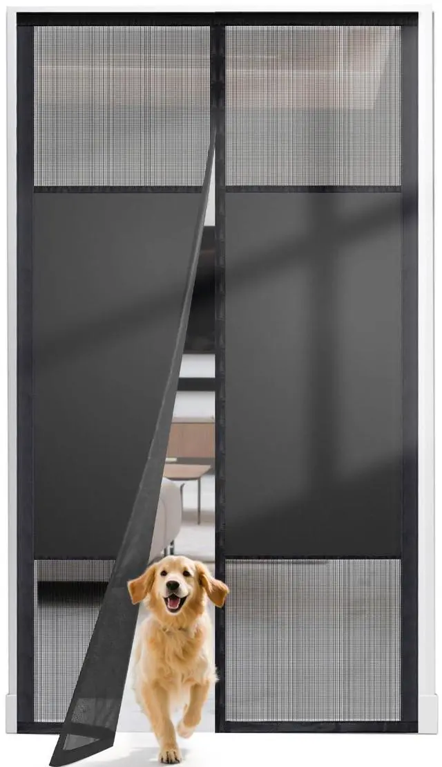 Main image of Magnetic Screen Door with Privacy Protection, Thick PET Mesh Screen Fit for Door Size 36x80 Inch(Product Size 38x81 Inch), Pet Friendly Screen Curatin for Doorway to Keeps Bugs Out