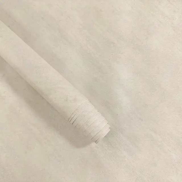 Alt view image 2 of 7 - Beige Peel and Stick Wallpaper 16" x 590" Cream and Greige Concrete Contact Paper PVC self-Adhesive Waterproof Matte limewash Vinyl Removable Living Room Kitchen Bathroom Dorm Gym