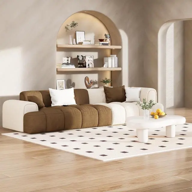 Alt view image 5 of 7 - Beige Peel and Stick Wallpaper 16" x 590" Cream and Greige Concrete Contact Paper PVC self-Adhesive Waterproof Matte limewash Vinyl Removable Living Room Kitchen Bathroom Dorm Gym