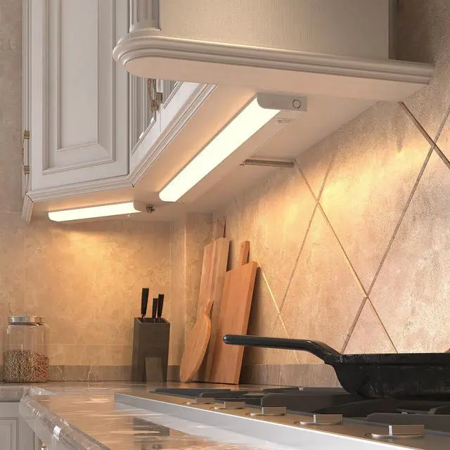 Alt view image 3 of 7 - 12-Inch Hardwired Only LED Under Cabinet Light, 3-CCT Selectable | Choose from 3000K, 4000K, or 5000K. Dimmable with a matte white finish. ETL Listed. Model: IN-0201-11-WH-345K