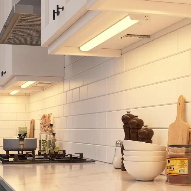 Alt view image 7 of 7 - 12-Inch Hardwired Only LED Under Cabinet Light, 3-CCT Selectable | Choose from 3000K, 4000K, or 5000K. Dimmable with a matte white finish. ETL Listed. Model: IN-0201-11-WH-345K