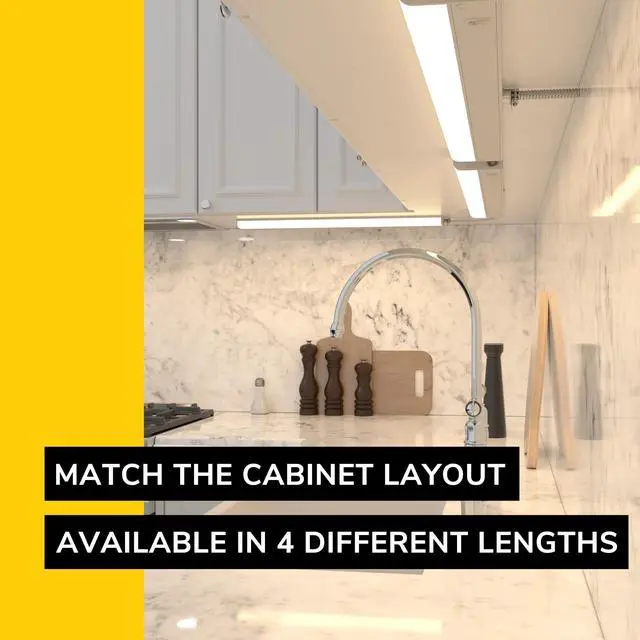 Alt view image 5 of 7 - 12-Inch Hardwired Only LED Under Cabinet Light, 3-CCT Selectable | Choose from 3000K, 4000K, or 5000K. Dimmable with a matte white finish. ETL Listed. Model: IN-0201-11-WH-345K