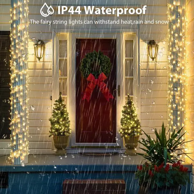 Alt view image 5 of 7 - Connectable 240LED 88Ft String Lights, Classroom Lights Indoor Outdoor | Clear Wire Twinkle Fairy Lights Plug in, 13 Modes, Timer, Waterproof Christmas Trees Lights for Bedroom, Patio Warm White