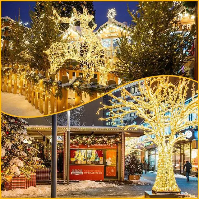 Alt view image 6 of 7 - Connectable 240LED 88Ft String Lights, Classroom Lights Indoor Outdoor | Clear Wire Twinkle Fairy Lights Plug in, 13 Modes, Timer, Waterproof Christmas Trees Lights for Bedroom, Patio Warm White