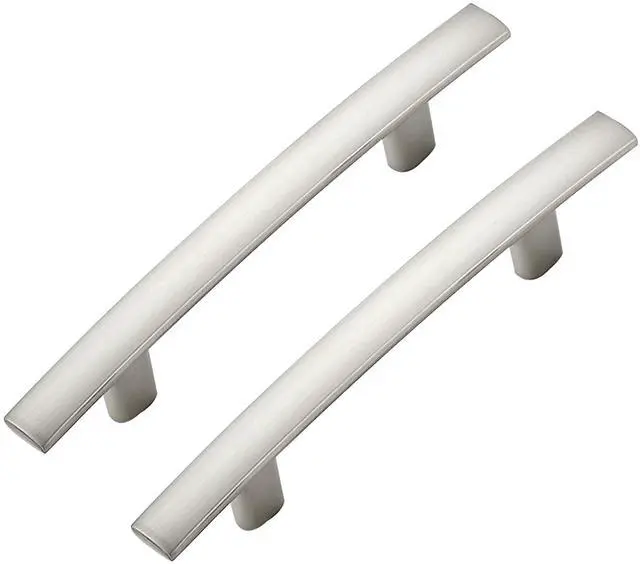 Main image of 30 Pack Brushed Nickel Cabinet Handles, 3" Hole Center Curved Pulls | Arch Pull Shape, Smooth Grip, Kitchen Cabinet Restyle, For Cupboards, Dressers, Drawers, Wardrobes, Modern Hardware