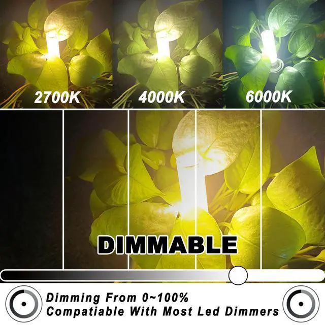 Alt view image 4 of 6 - E11 Led Bulbs,JDE11 120V 75W Candelabra Bulbs Equiva Dimmable 2700k | Warm White T3 T4 Mini Base JD E11 Bulb,7W 750lm for Chandeliers,Candelabra,Ceiling Fan, Table Cabinet Lighting,4Pack