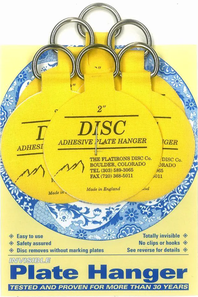 Main image of Flatirons Adhesive Plate Hanger Set (6-2 Inch Hangers)