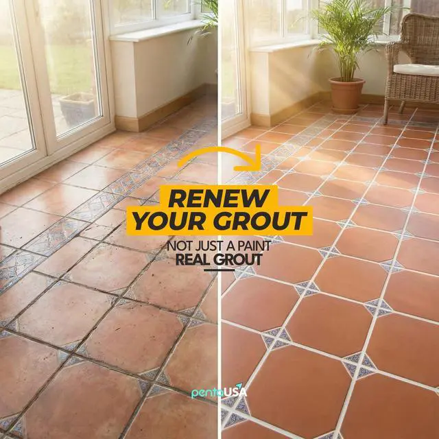 Alt view image 2 of 7 - Premixed Tile Grout Repair - White (13.4oz/380g) | Acrylic sanded formula, multiple shades including red and blue, bathroom shower kitchen tile, water-resistant, 44 sq ft