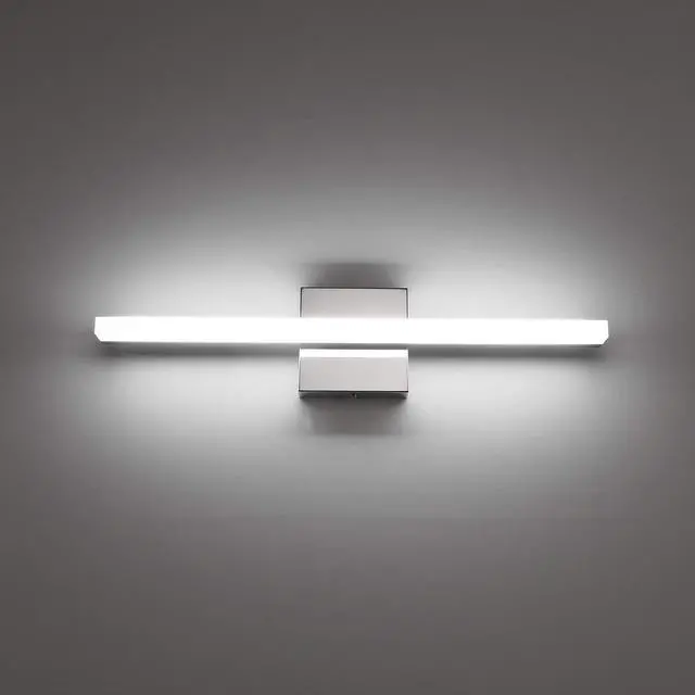 Main image of Modern Bathroom Light Fixtures Over Mirror Vanity Lighting Gentle, 16 Inch 9W Led Chrome Small Restroom Wall Lamps Bar for Bathroom Linear Modernas Lámparas Luces para Baño Cool White 6000K