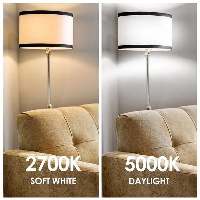 Alt view image 7 of 7 - 150 Watt LED Light Bulb, Super Bright A21 Daylight 5000K, Non-Dimmable, 2300lm, High Lumen Light Bulbs, UL Listed, 2-Pack