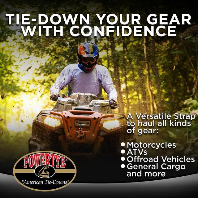 Alt view image 6 of 7 - 1in x 4ft Easy-Grip Endless Ratchet Straps, Black 2-Pack | Endless Straps with No Hooks, For Motorcycles, RVs, Batteries, Coolers & Cargo, 400lb Working Load, 1200lb Break Strength