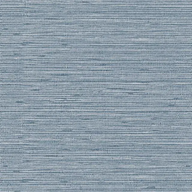 Main image of Grasscloth Peel and Stick Wallpaper 17.3" x 394" Blue Textured Grasscloth Wall Paper Renter Friendly Wallpaper Self Adhesive Removable for Bathroom Bedroom