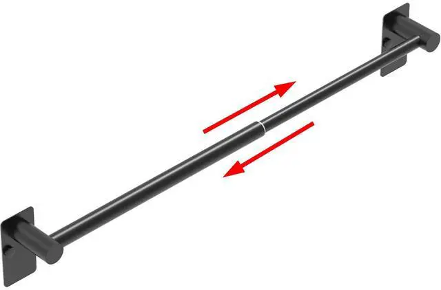 Main image of Towel Bar, Adhesive or Drill Wall Mount, Matte Black, 1 Pack | Adjustable 14.4 to 25.2 Inch, 304 Stainless Steel Hand Towel Holder, Square Base Towel Racks for Bathroom, Kitchen Use