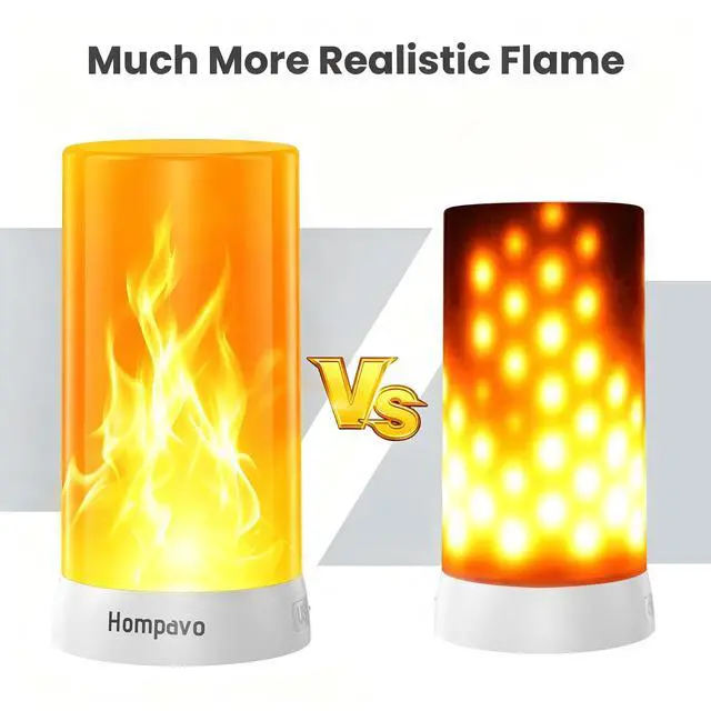 Alt view image 4 of 7 - Upgraded Flame Lights with Remote, Timer, 4-Mode Rechargeable | Waterproof LED Battery Operated Flameless Candles, Pillar Flickering Lanterns for Room Patio Wedding Party Halloween Decor, 2