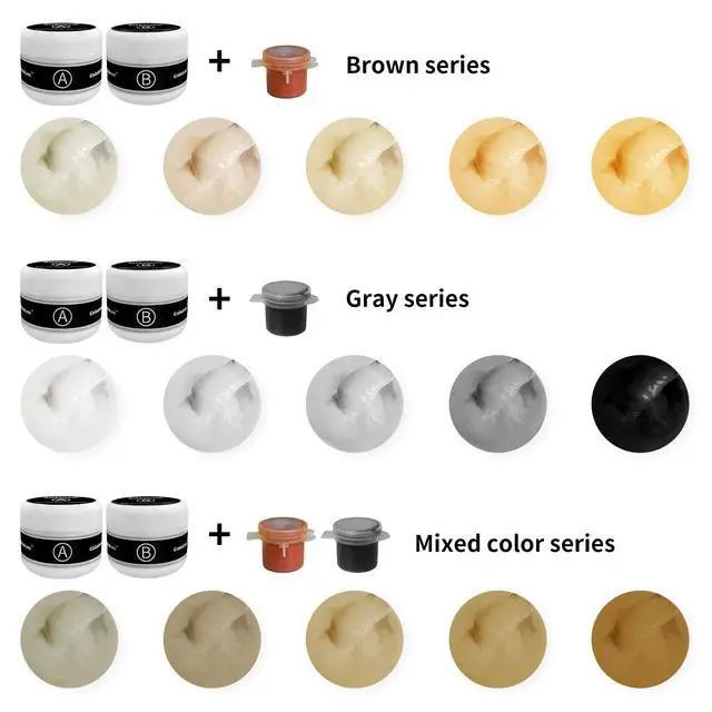 Alt view image 4 of 5 - Tub and Fiberglass Shower Repair Kit, Porcelain Repair Kit (Color Match) | Porcelain Sink and Acrylic Bathtub Repair Kit White for Cracks Chips Dents holes Almond/Biscuit/Bone 3.7oz