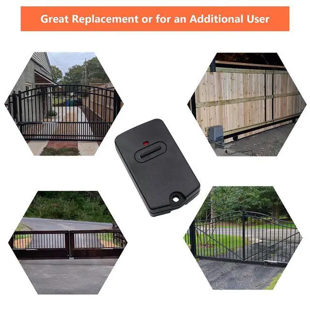 Alt view image 6 of 6 - RB741 for Mighty Mule Gate Opener Remote, 318MHZ (3 Pack) | 9 Dip FM135 Gate Transmitter for MM371W MM572W etc. Compatible with GTO Gate Clicker Garage Door Entry Controller