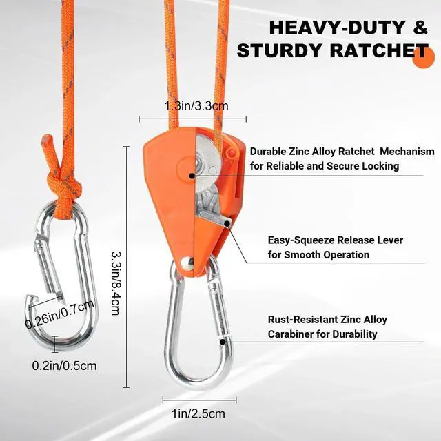 Alt view image 5 of 6 - 15ft Rope Ratchet Tie Downs Reflective Paracord Rollers 1/8in 6 Pcs | 4.6m outdoor windproof reflective para cord with camping tensioner; adjustable ratchet holds tension for tent, tarp, canopy